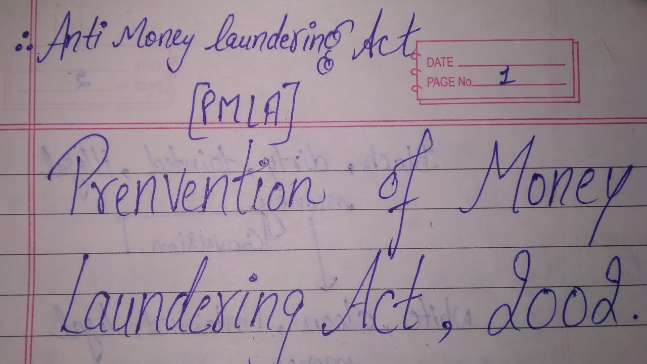 1.1 | prevention of Money Laundering Act,2002 - An introduction (part-1)  (PMLA)
