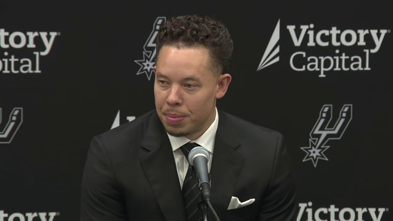 Mitch Johnson introduced as head coach of the San Antonio Spurs by former coach Gregg Popovich