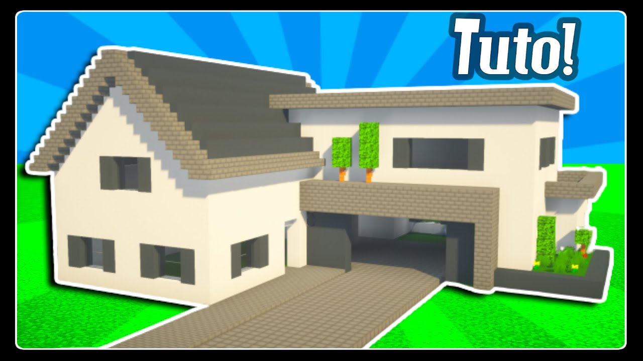 TUTO GRANDE MAISON MODERNE FACILE A FAIRE | MINECRAFT
