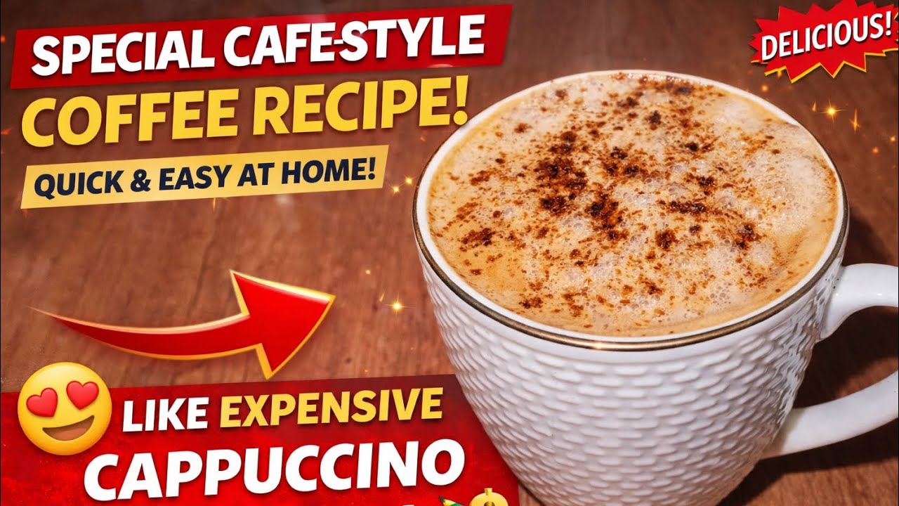 CAFE ਵਾਲੀ COFFEE ਹੁਣ ਬਣਾਓ ਘਰ ਵਿੱਚ ਇਸ ਆਸਾਨ ਤਰੀਕੇ ਨਾਲ 😍 Cappuccino style coffee at home Quick Recipe