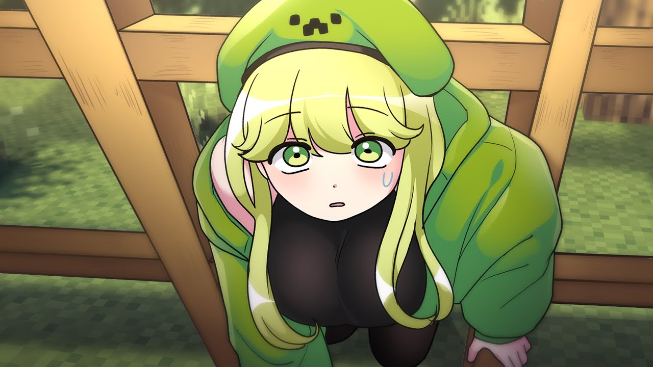 Creeper stuck in a fence | BubblePlanet anime  |