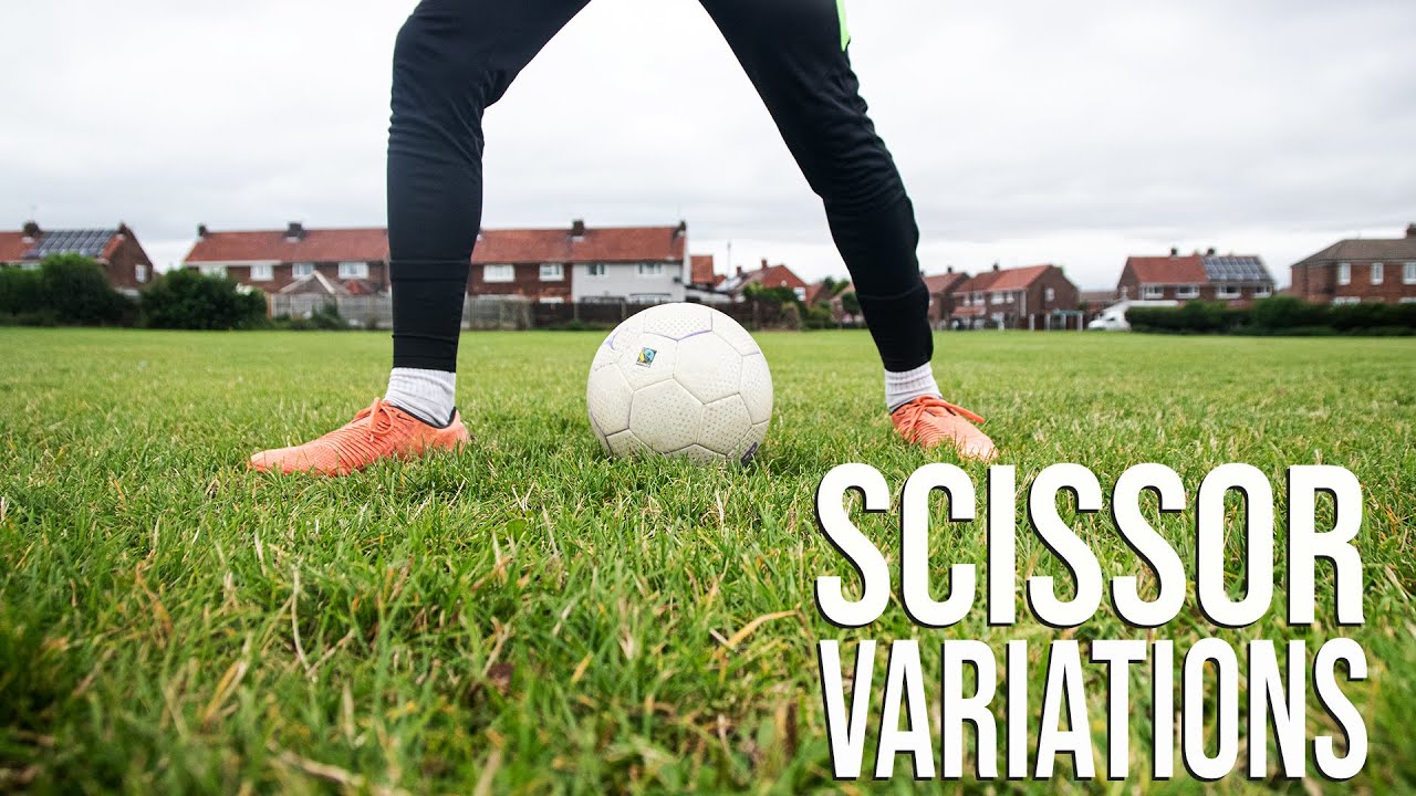 Football Skills Scissor Move | 5 Scissor Variations