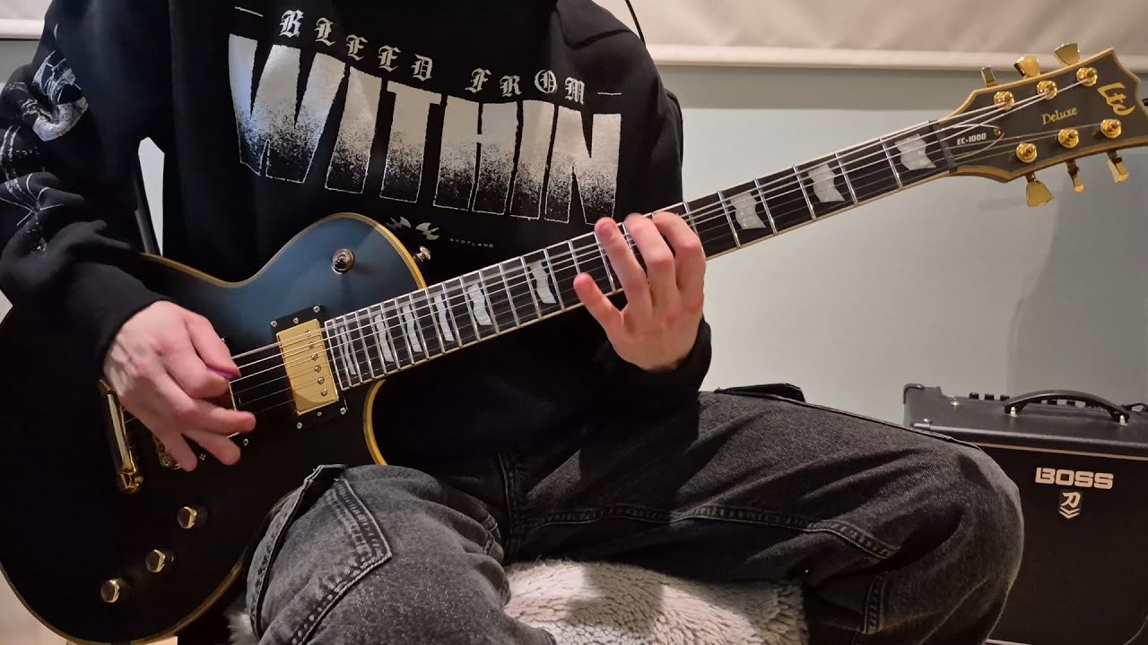 The most HEAVENLY metal song ever written [Bleed From Within - Edge of Infinity Guitar Cover]