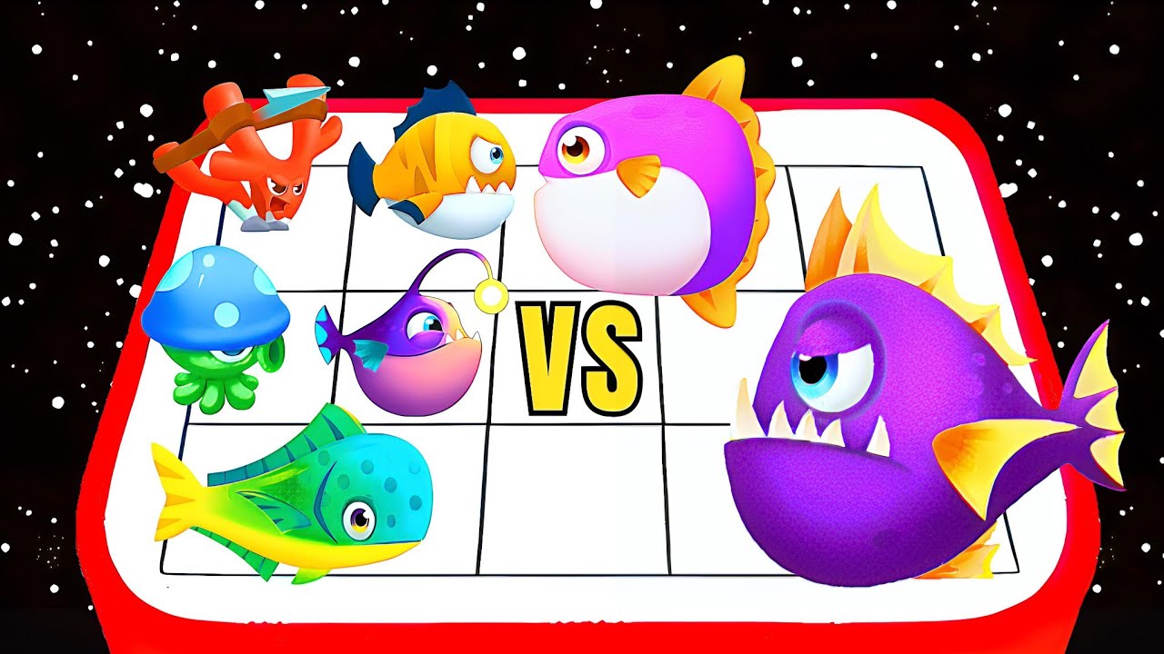 MERGR FISH VS PLANTS BATTLE - Merge Fishes Evolution, New Episode