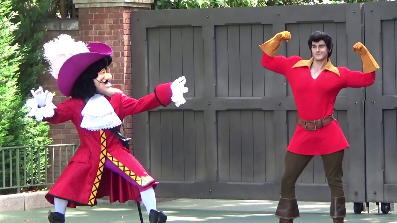 ディズニー・グリーディング「色んなキャラクターたちが仲良くおかえり♥ガストンとフック船長の力比べ♥」【HaNa】
