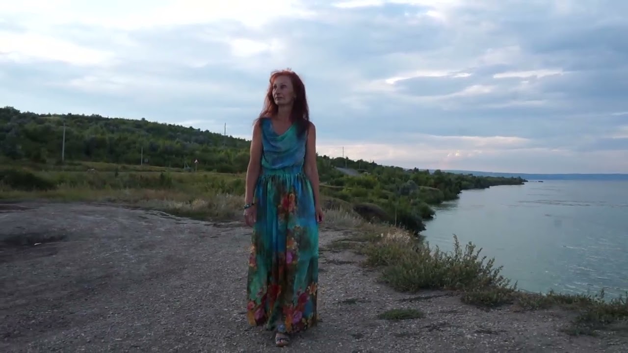Volga marge in evening