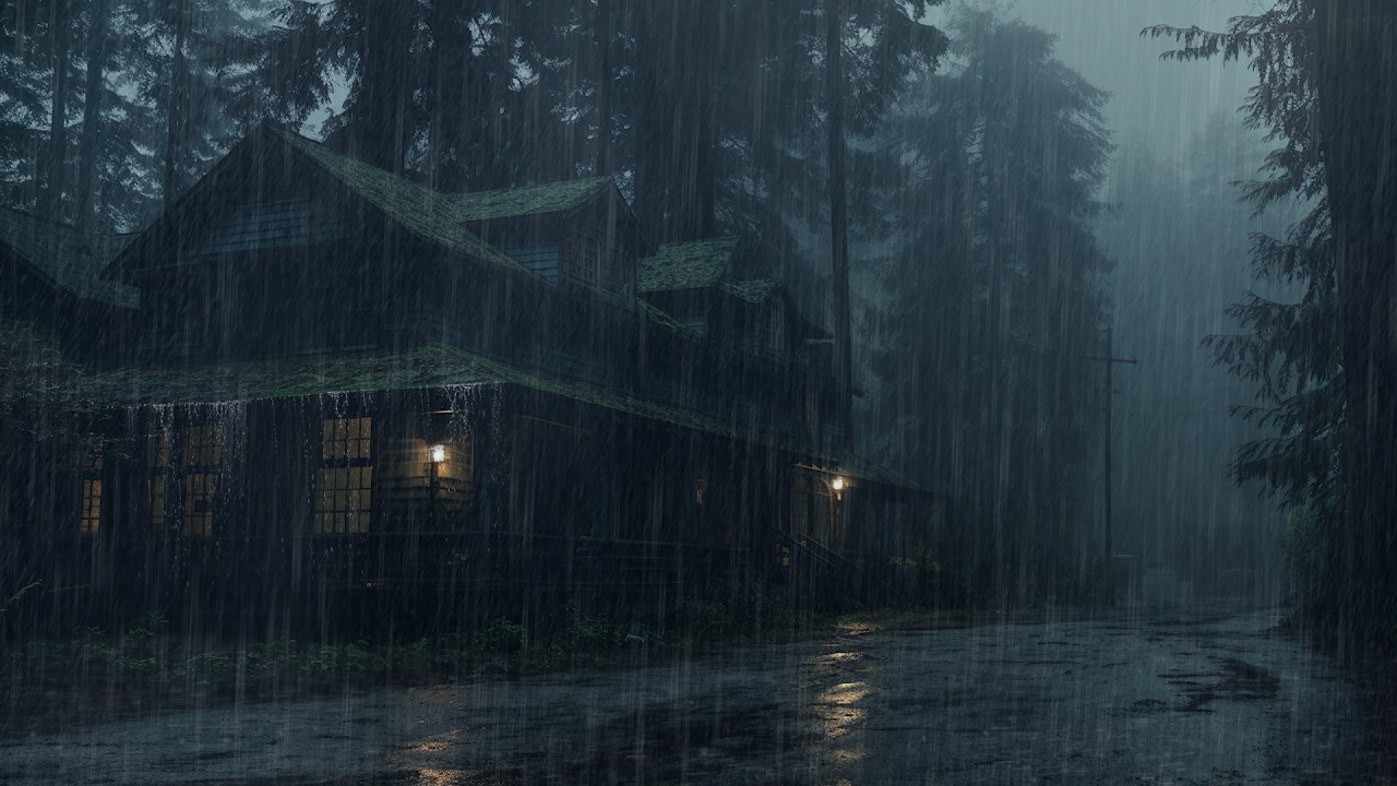 Deep Forest Rainfall at Night | Natural White Noise for Peaceful Sleep, Focus and Meditation