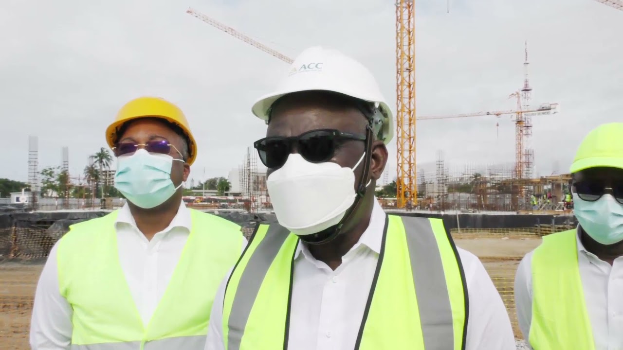 Visite du 14 Septembre 2021 sur chantier de construction de la Cité Administrative