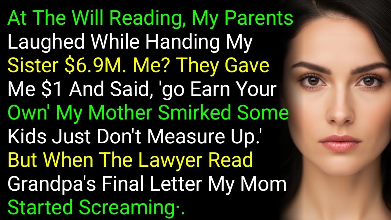 At The Will Reading, My ParentsLaughed While Handing My Sister $6.9M. Me? They Gave Me $1 And S....