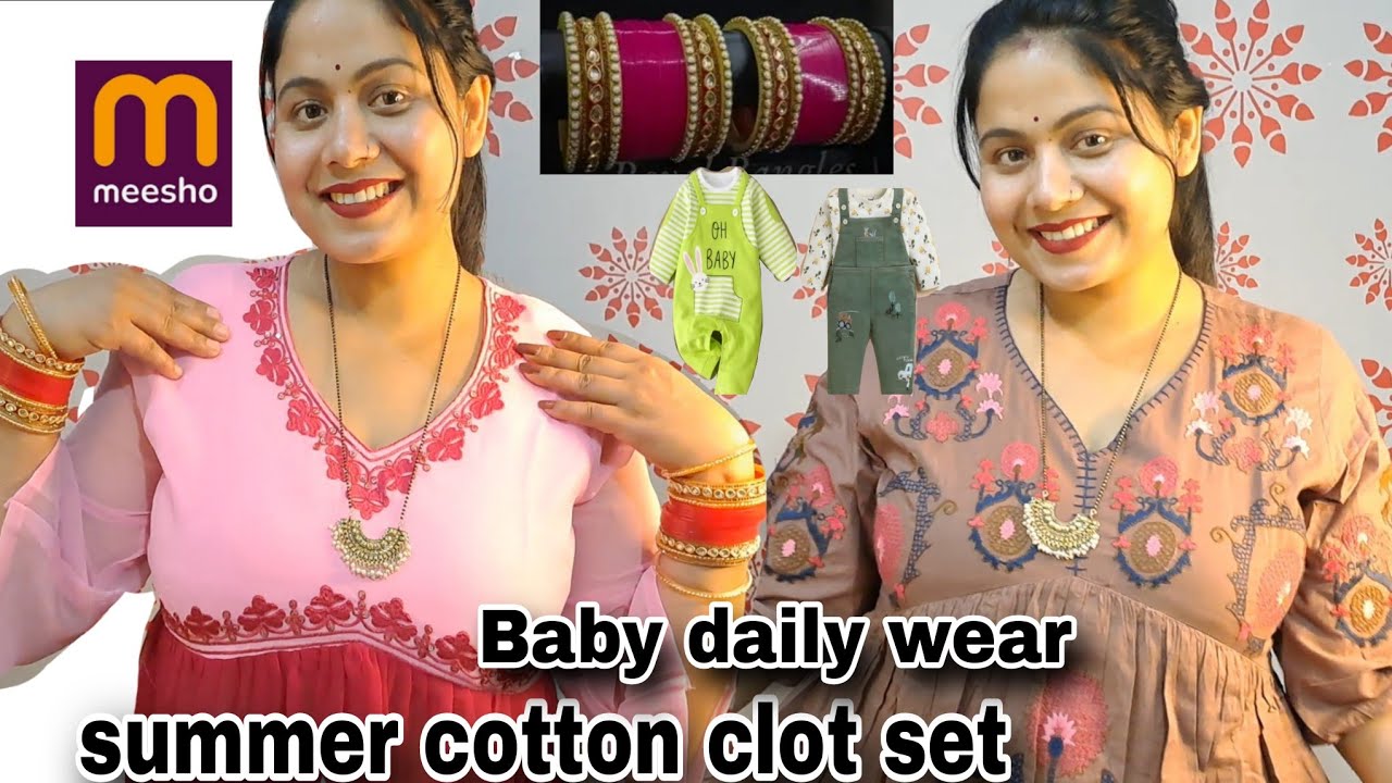 Meesho Summer haul 🤩 Summer Wear Cotton-coat Set 🎀 Baby Daily Wear 