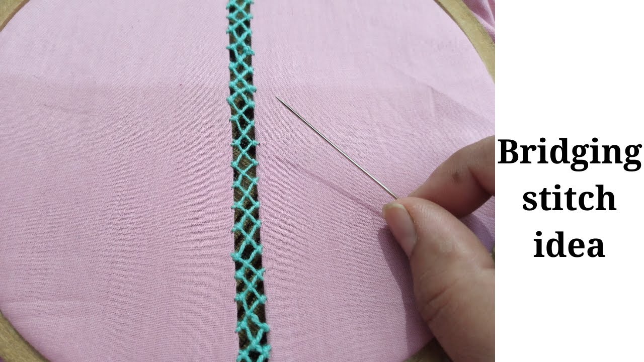 How to sew decorative stitches, bridging or fagoted seam, hand embroidery, randa stitch.