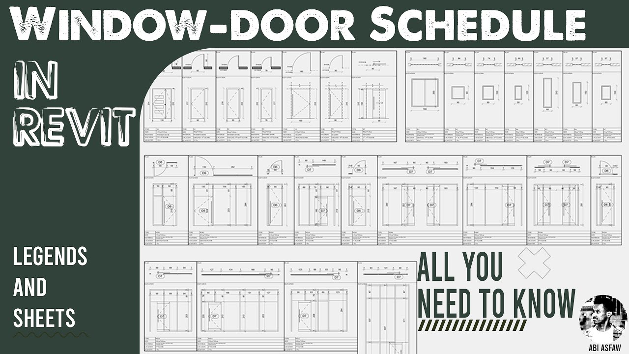 How to make window door schedule in Revit | Legends and Sheets