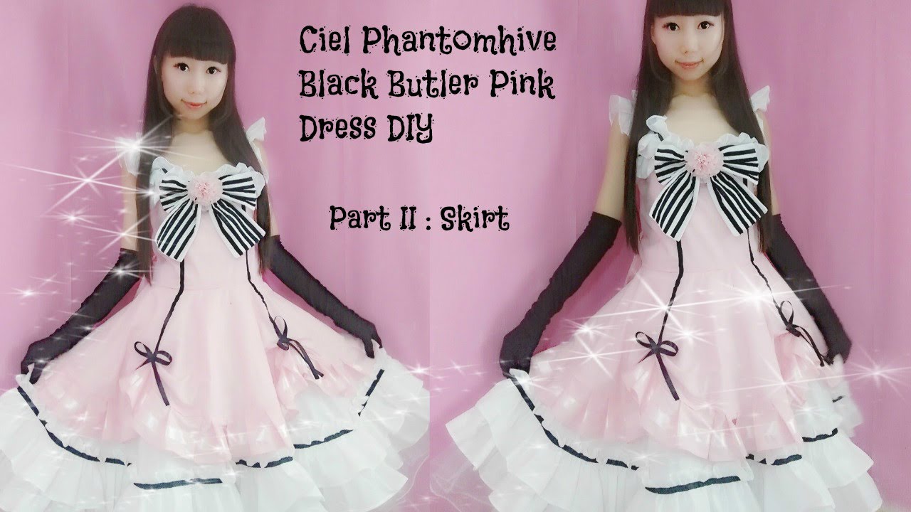 Fancy anime costume DIY - How to Sew Ciel Phantomhive Black Butler Pink Dress Part II: Skirt