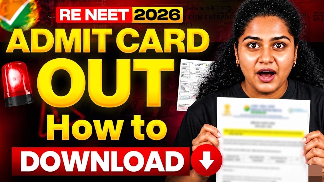 RE-NEET 2026 Admit Card OUT NOW 🔥 | How to Download Admit by Premila Mam