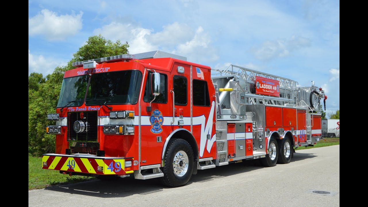 SFEV - Fort Lauderdale Fire Rescue's Sutphen SPH100 aerial platform - LADDER 49