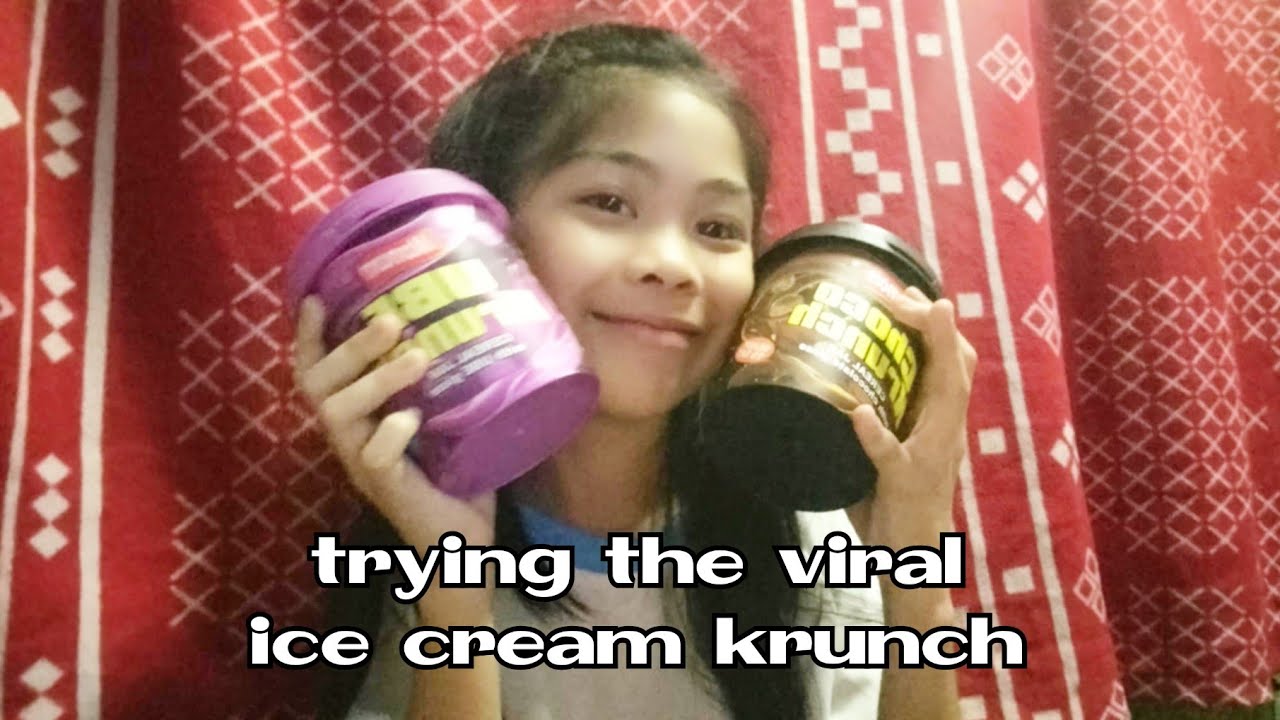 trying the viral ice cream krunch mga frenny