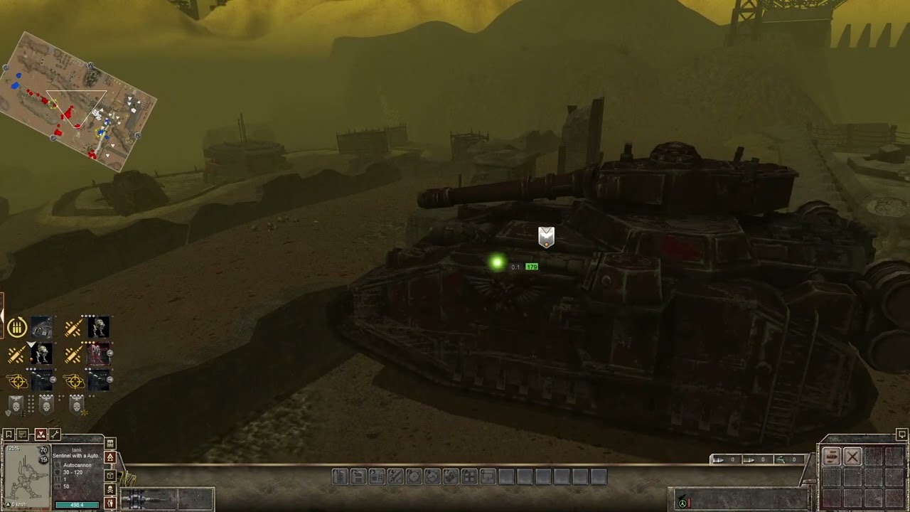 Autocannon sentinel vs Baneblade part 1 UMW 40k mod