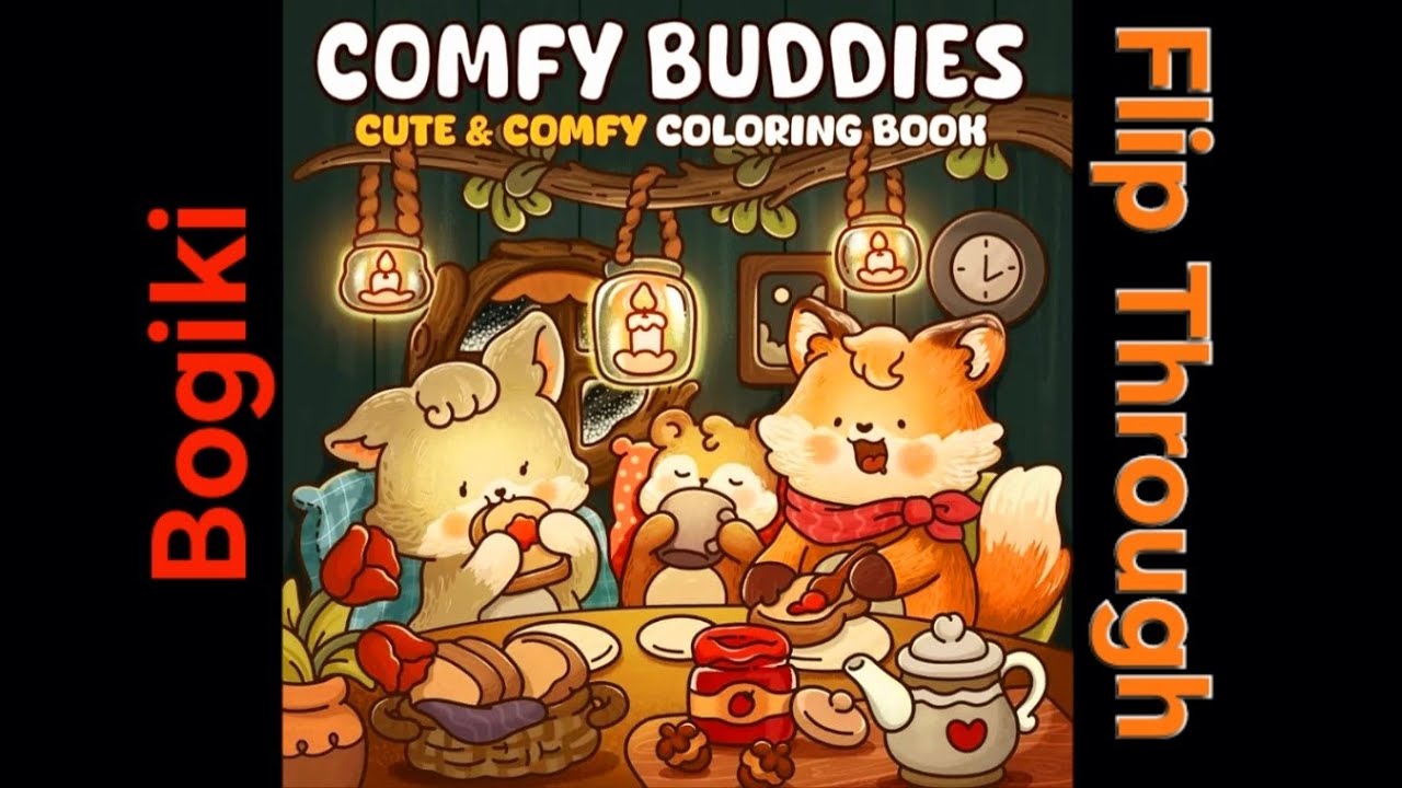 Comfy Buddies Coloring Book by Bogiki Publishing Flip Through