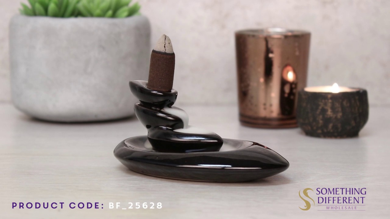 Small Pebble Backflow Incense Cone Burner | Something Different Wholesale