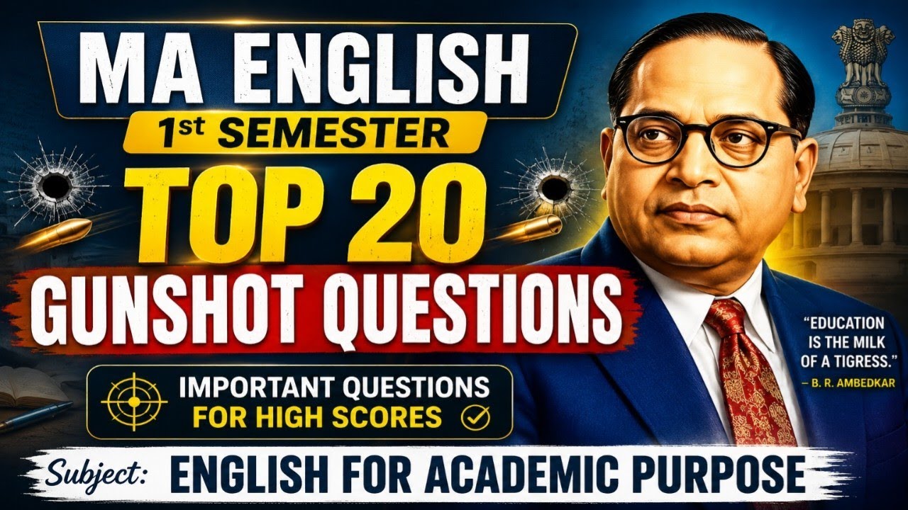 MA English 1st Semester English for Academic Purpose Important Questions
