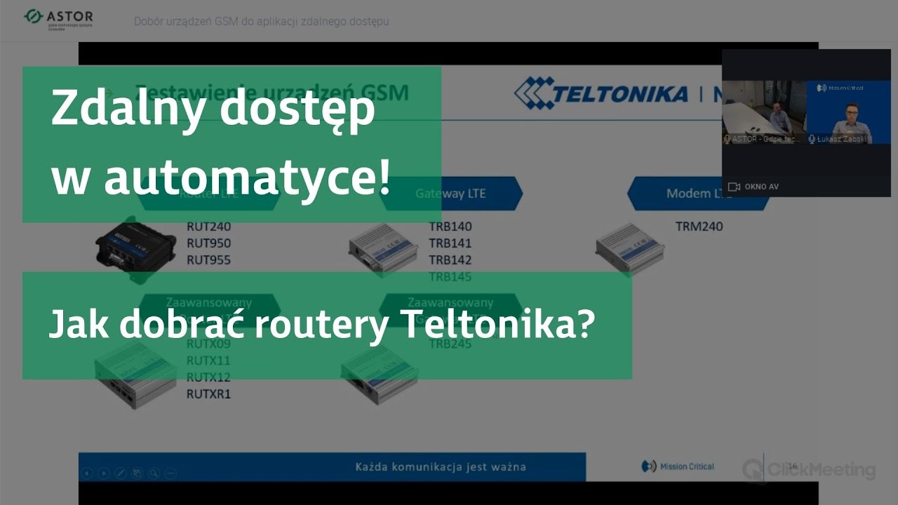 Dobór urządzeń GSM z oferty Teltonika do aplikacji zdalnego dostępu