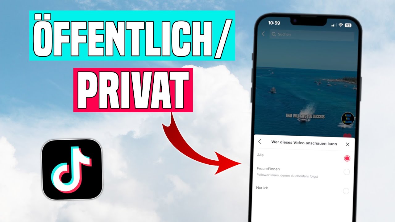 TikTok PRIVAT stellen & privates Video VER&Ouml;FFENTLICHEN | Tutorial