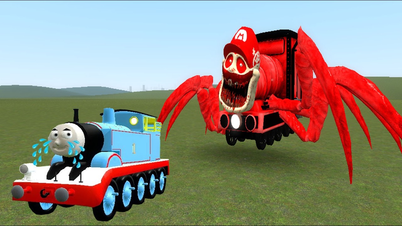 Building a Thomas Train Chased By New Cursed Thomas and Friends Monster in Garry's Mod