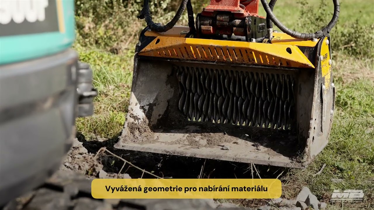 Drticí a třídicí lžice MB Crusher: Test na rýpadle Sunward