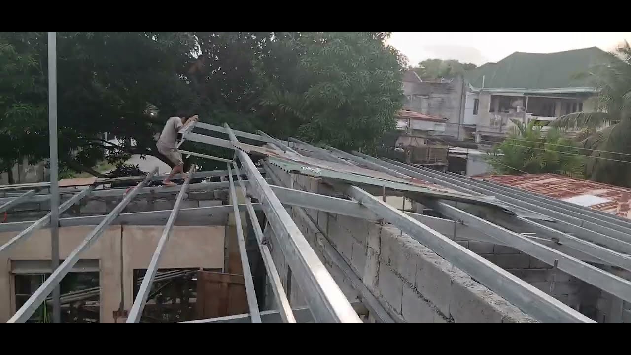 Hindi na ba lugi 150sqr mtr roof framing natapos ng 3days.