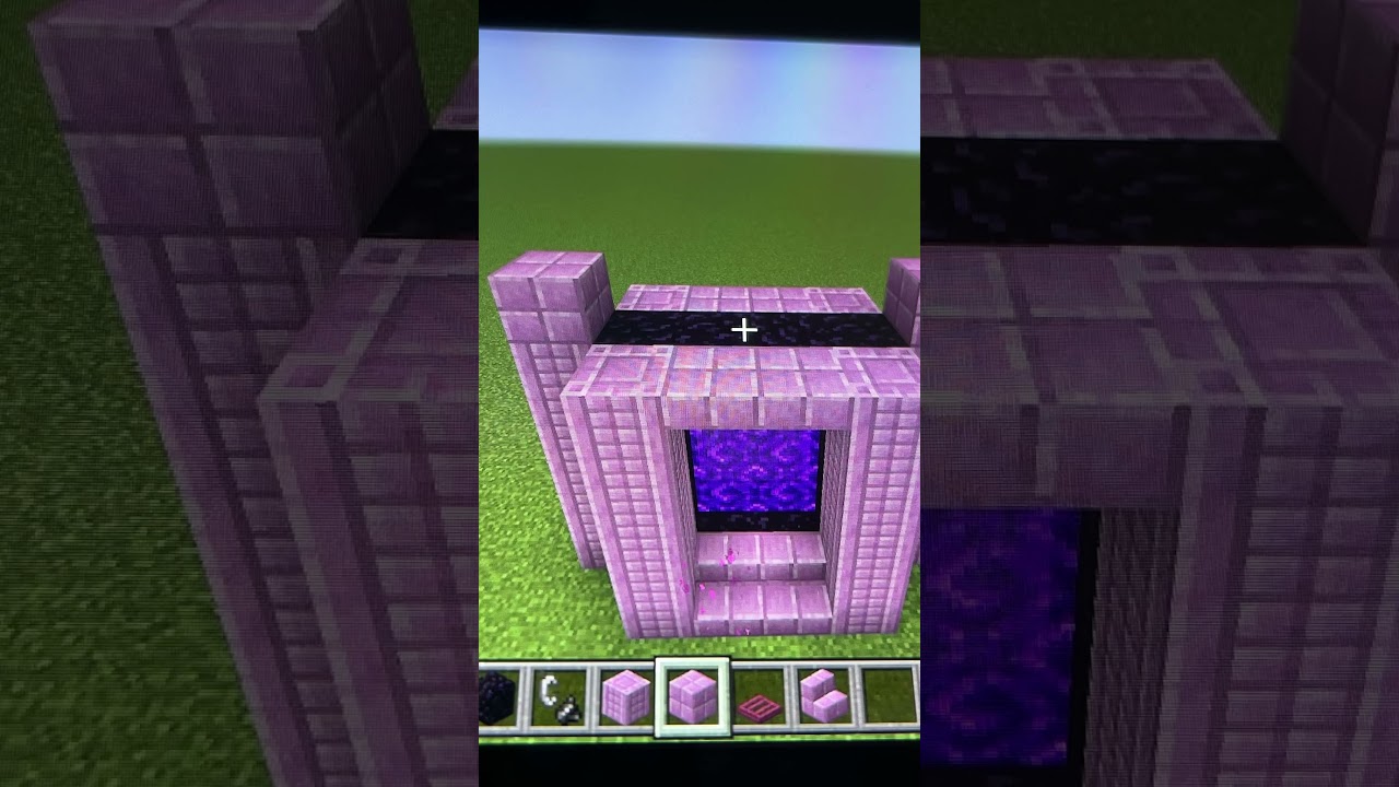 Minecraft dekoriertes Nether Portal baututorial 