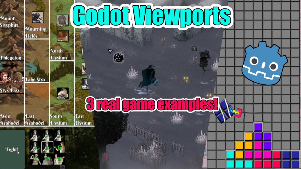 Godot Viewports: 3 examples from real games