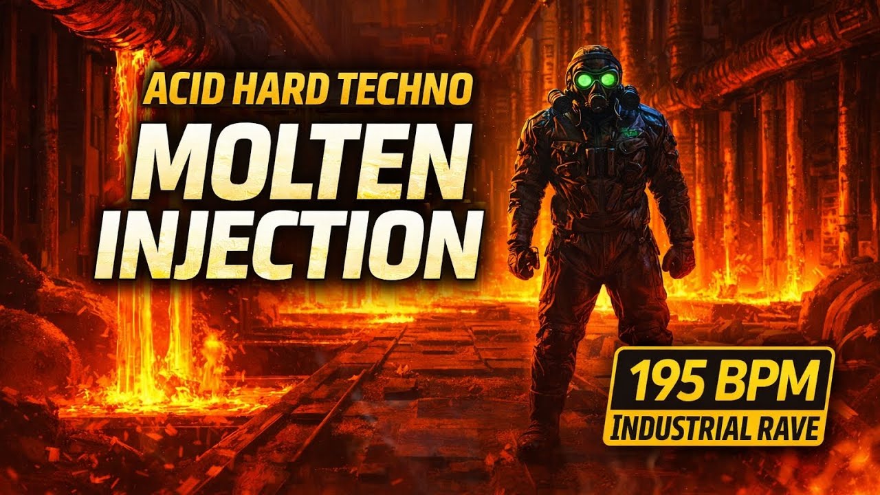 ACID HARD TECHNO 195 BPM 🔥| Molten Lead Injection - Extreme Industrial Rave