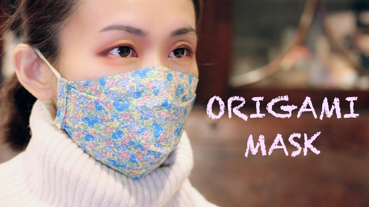 New⭐️EASY ORIGAMI MASK - How to make a simple 3D face mask at home