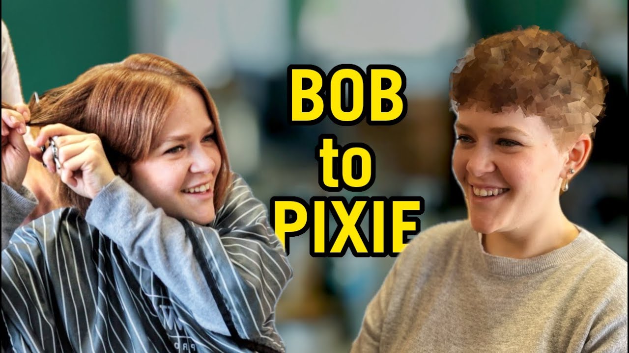 I changed this DIY Bob Into Her Dream Pixie Cut! ✂️Long Hair to Pixie Transformation