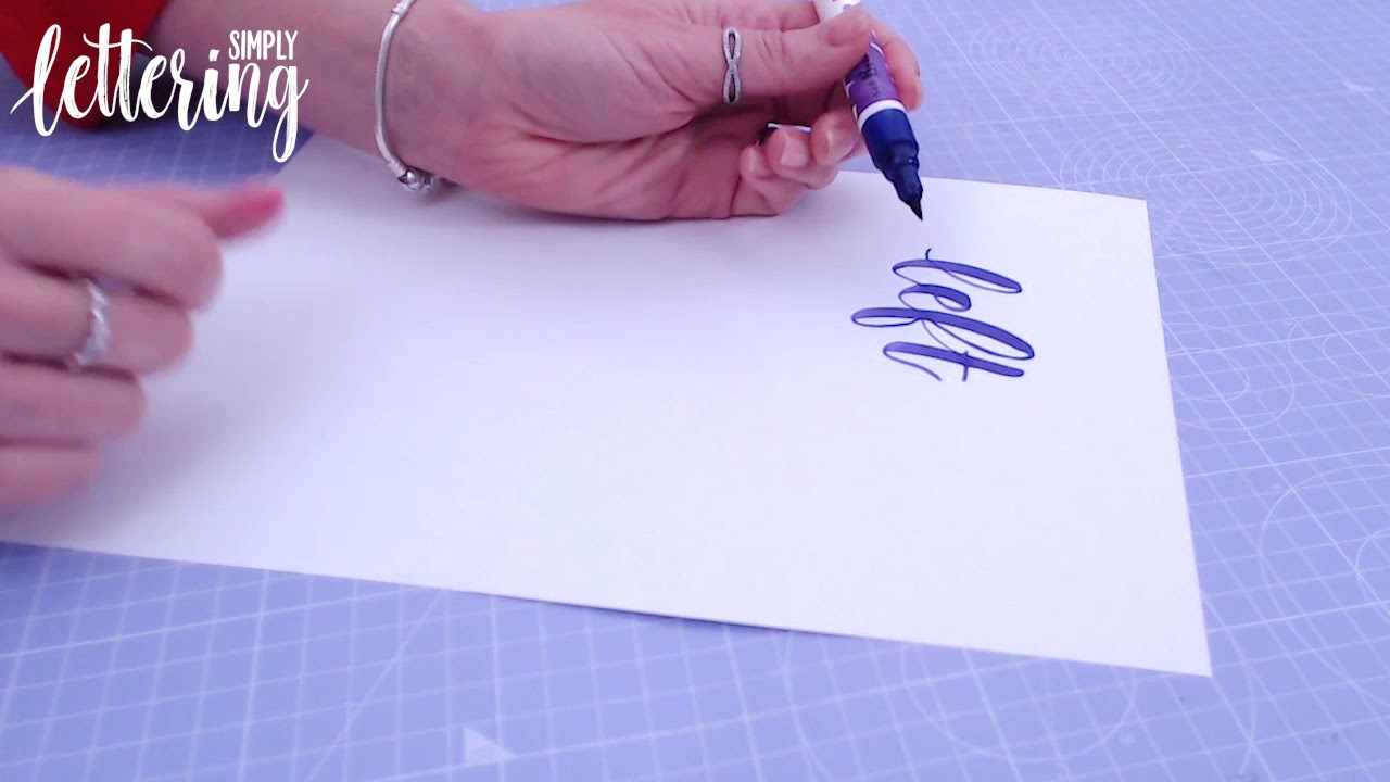 Modern calligraphy basics #5 - Left-handed lettering