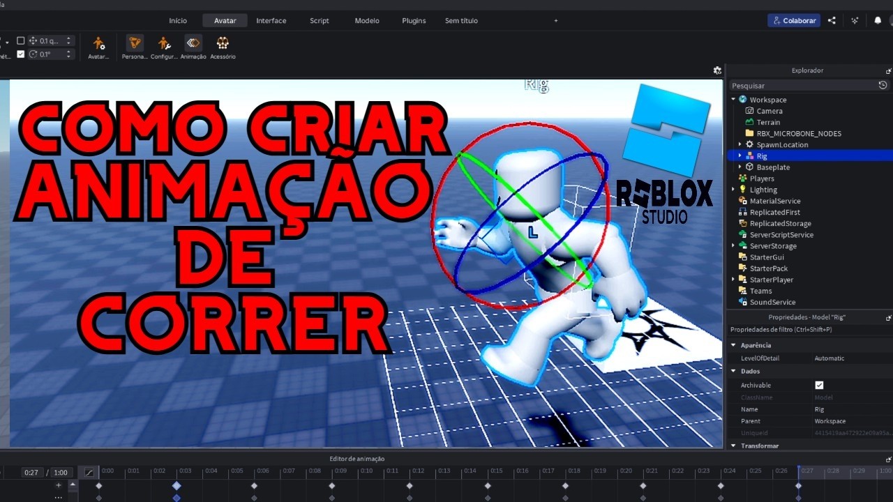 Aprenda Animação de Correr no Roblox DO JEITO CERTO