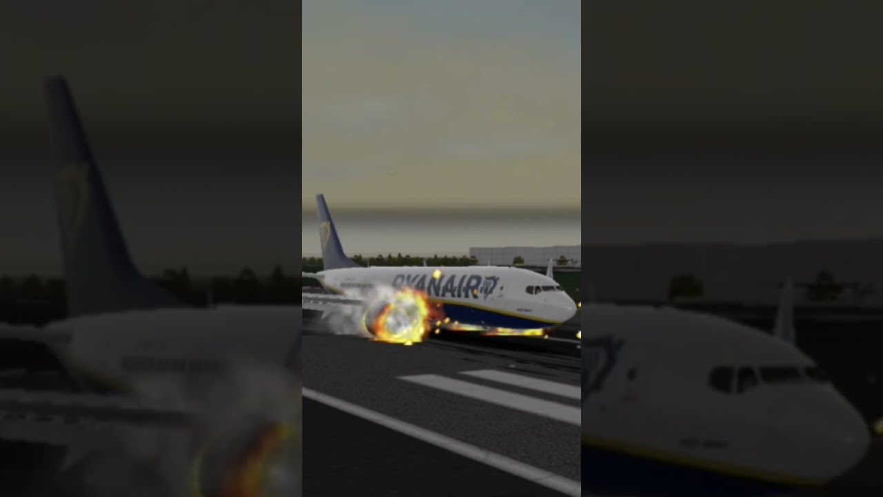 Ryanair B737 MAX Belly landing #boeing #b737 #ryanair #aviation #avgeek #emergency