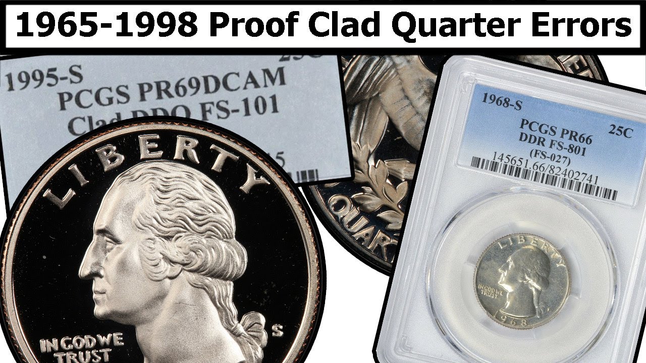 1965-1998 Proof Washington Quarter Errors & Varieties Complete Guide - Values & Clear Explanation