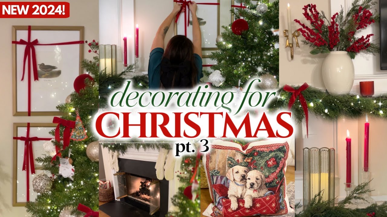 CHRISTMAS DECORATE WITH ME🎄| CHRISTMAS LIVING ROOM + TRADITIONAL CHRISTMAS DECORATION IDEAS