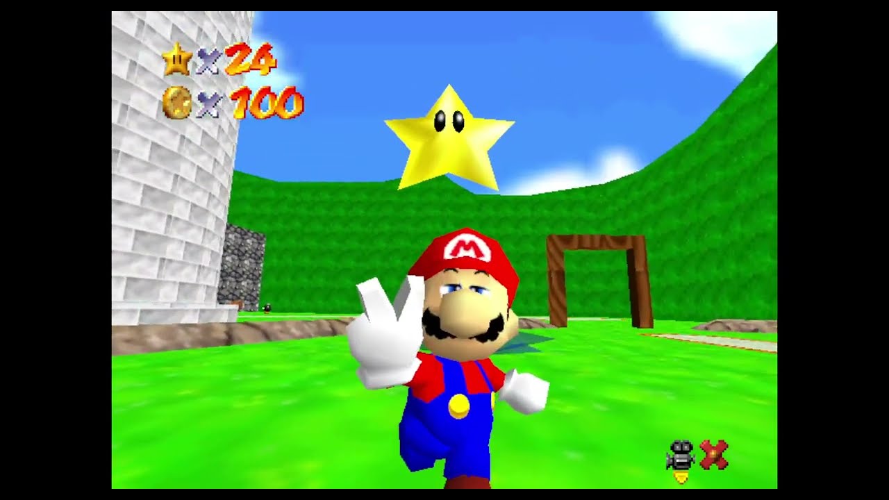 Super Mario 74 A Button Challenge: 100 Coins + Collect 8 Red Coins in 4.5 A Presses
