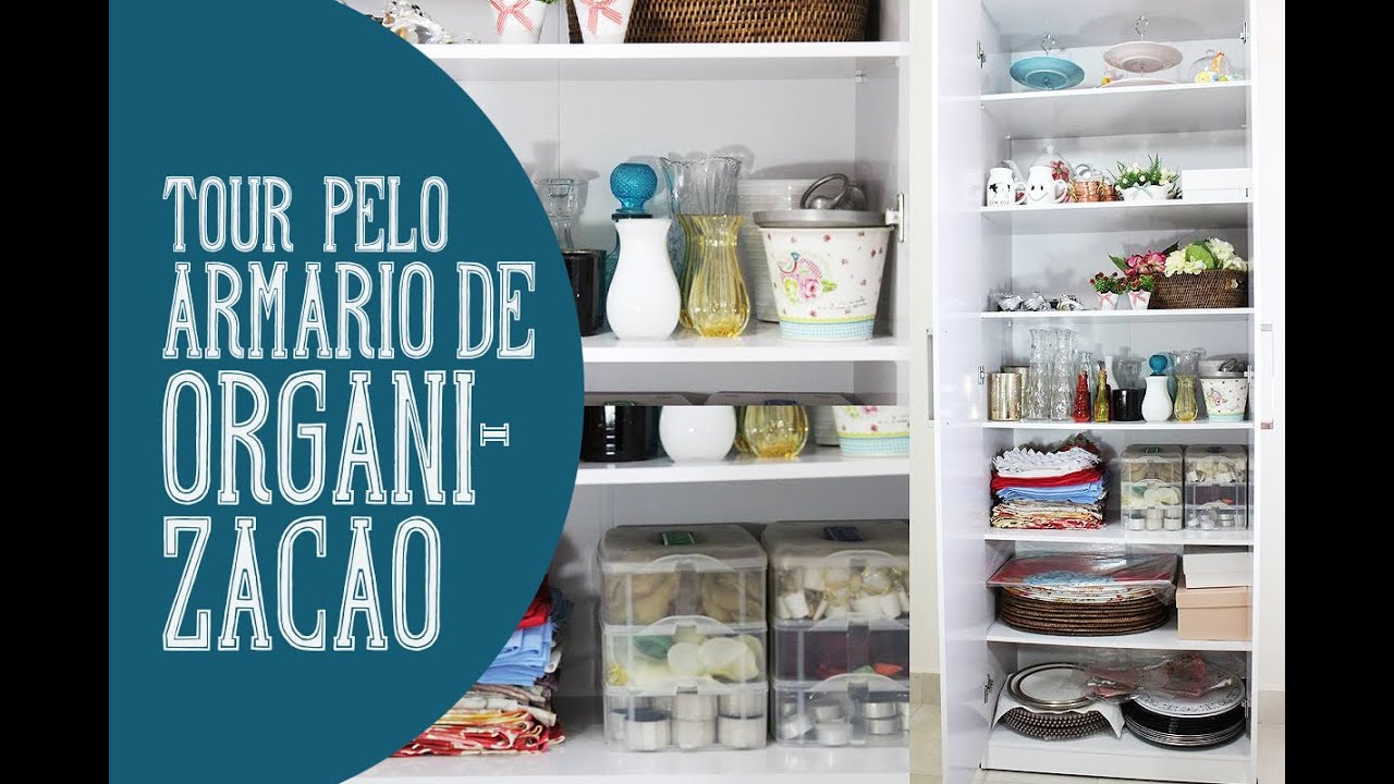 Tour pelo armário de itens de casa + Dicas de organização