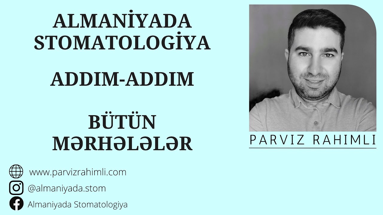 Bütün mərhələləri paylaşdım #1 |  Almaniyada Stomatologiya