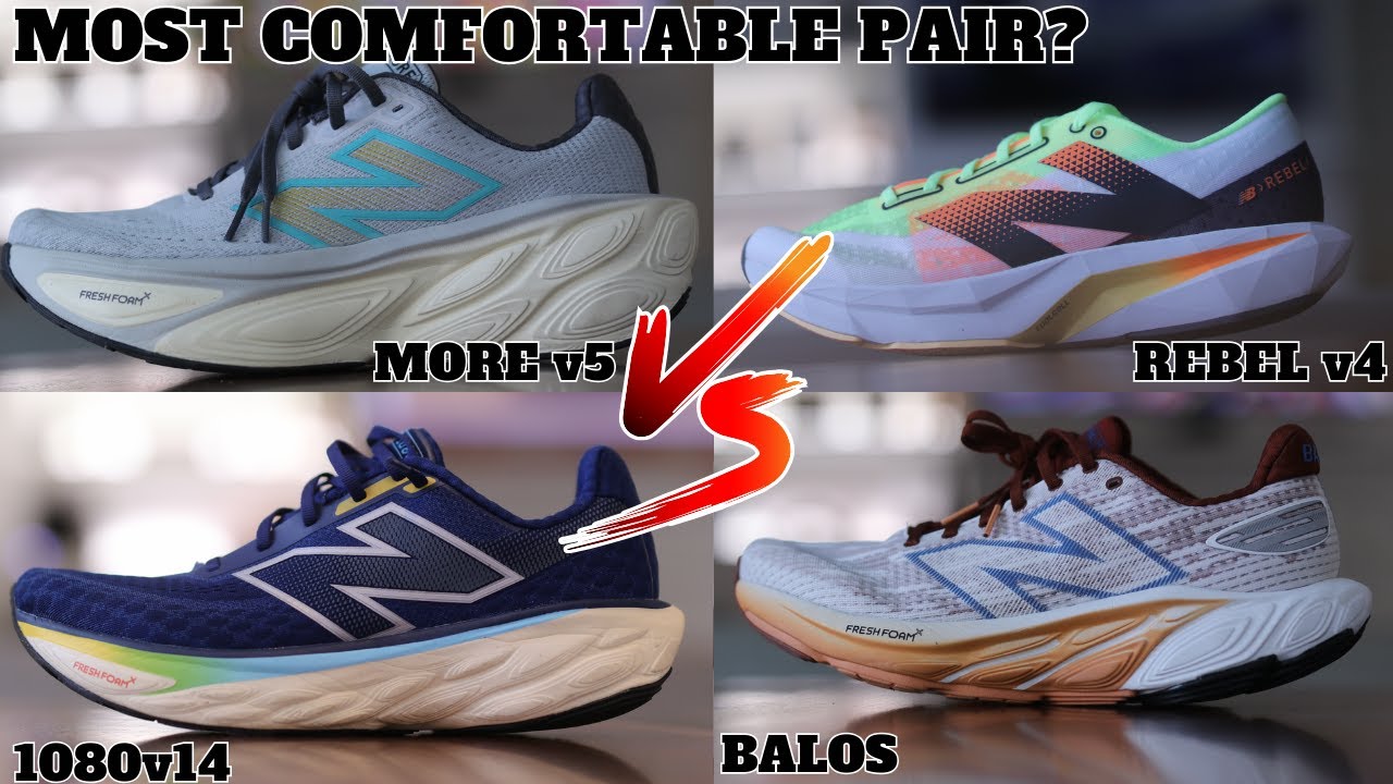 New Balance Fresh Foam X 1080v14 vs More v5 vs Fuelcell Rebel v4 vs Balos Comparison