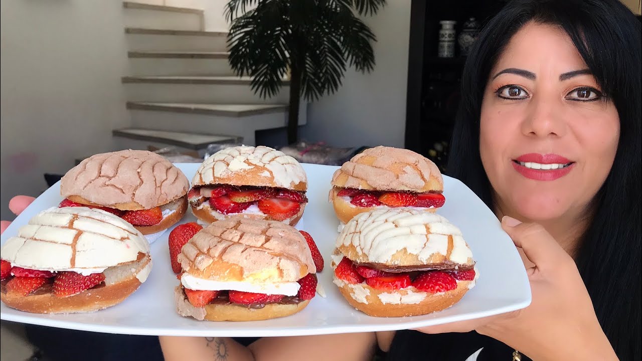 🍓🍫ASMR CONCHAS RELLENAS DE NUTELLA Y FRESA🍫🍓