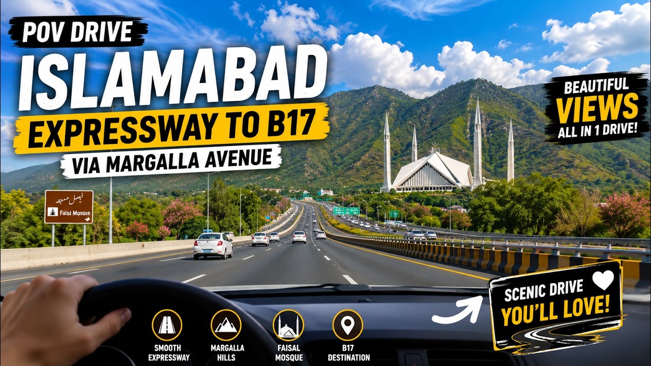 This Road Looks Unreal in Rain! | Islamabad Expressway to B17 via Margalla Avenue