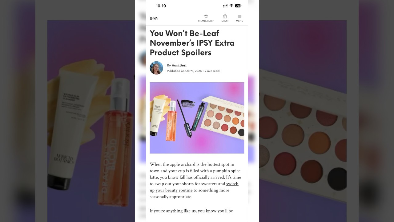 *OFFICIAL SPOILERS* NOVEMBER 2025 BOXYCHARM BY IPSY | Sneak Peeks