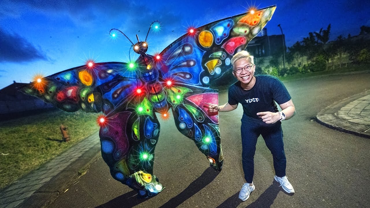 NAIKIN LAYANGAN PENUH LAMPU PERTAMA KALI!! CANTIK BANGET!!!