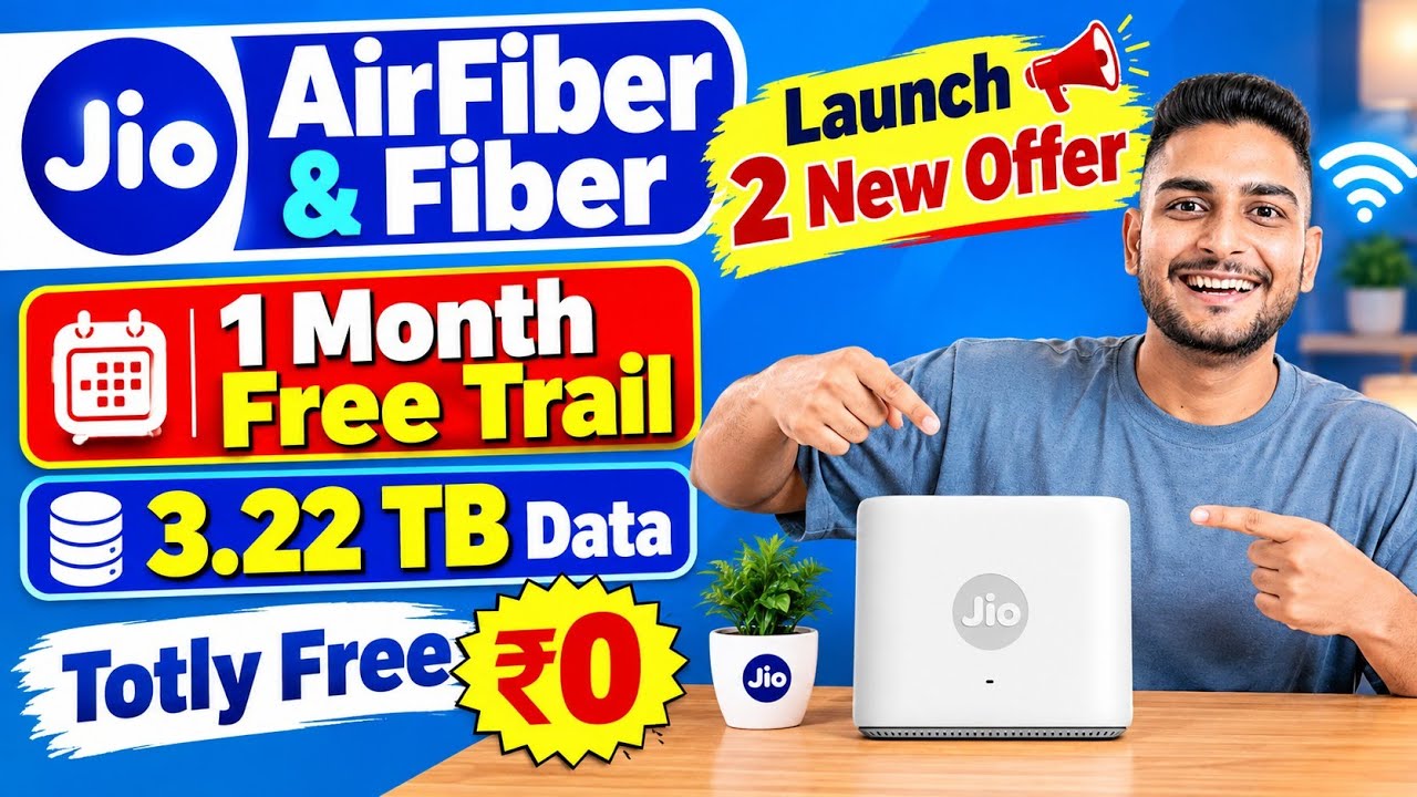Jio AirFiber Launch 2 New Offer | 1 Month Free Trail Tottly Free No Extra Cost Pay 