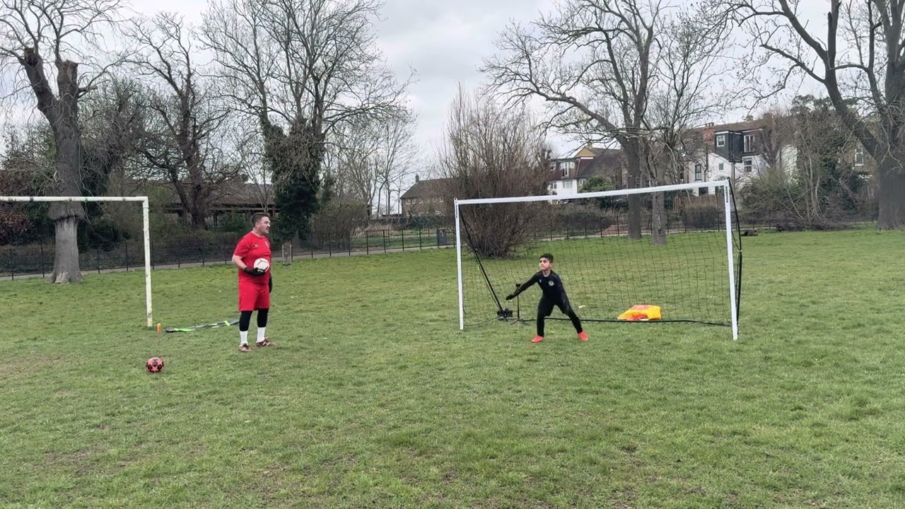 Goalkeeper training for kids, Ryan 6 years old goalkeeper training hard to catch his dream