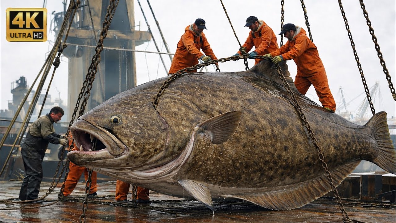 How Fishermen Can Make $380,000 in 6 Days | Giant Halibut Fishing (Deep Sea Creatures) 